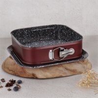 Blaumann BL-4099 Cera Stone Négyzet alakú csatos tortaforma 23,8 x 23,8 cm - Barna