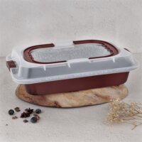 Blaumann BL-3891 Cera Stone Sütőtepsi fedővel 36,5 x 24,5 x 5,5 cm - Barna