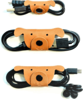 Kikkerland US221 3 darabos kutyás kábelkötegelő szett - Barna