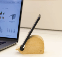 Kikkerland US183 Mobiltelefon Univerzális Fából készült telefontartó állvány - Bálna