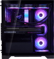 Adata XPG Invader X BTF Midi Torony Számítógépház + 5db 120mm RGB ventilátor - Fekete