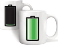 Kikkerland CU41 Hőre változó kerámia bögre elem mintával 355ml - Fehér