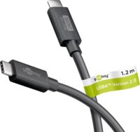 Goobay 74376 USB-C apa - USB-C apa 4.0 Adat és töltő kábel 240W 1.2m - Fekete