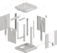 Lanberg 10" Fali rack szekrény 4U 300x300mm - Szürke