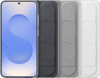 Samsung Galaxy S25 Szilikon Hátlapvédő Telefontok Szíjjal - Fehér