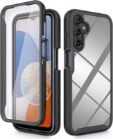 Tech-Protect Samsung Galaxy A15 4G/Galaxy A15 5G Műanyag Hátlapvédő Telefontok - Átlátszó / Fekete