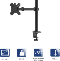 Akyga AK-MB-01 15"-32" LCD TV / Monitor asztali tartó állvány - Fekete