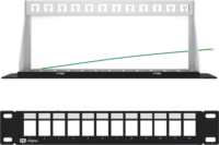 Lanberg PPKS-9212-B 10" Keystone Patch Panel 12 port - Fekete