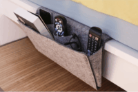 Kikkerland OR74-L Nagy méretű ágy melletti gyapjú tároló zseb - Szürke