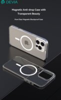 Devia Pure Shockproof Apple iPhone 16 Pro Max Mágneses Szilikon Hátlapvédő Telefontok - Átlátszó