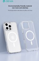Devia Pure Shockproof Apple iPhone 16 Pro Max Mágneses Szilikon Hátlapvédő Telefontok - Átlátszó