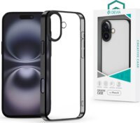 Devia Glimmer Apple iPhone 16 Hátlapvédő Telefontok - Átlátszó / Fekete