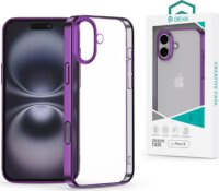 Devia Glimmer Apple iPhone 16 Hátlapvédő Telefontok - Átlátszó / Lila