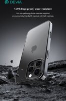 Devia Glimmer Apple iPhone 16 Hátlapvédő Telefontok - Átlátszó / Lila