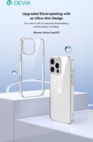 Devia Glimmer Apple iPhone 16 Hátlapvédő Telefontok - Átlátszó / Lila