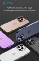 Devia Glimmer Apple iPhone 16 Hátlapvédő Telefontok - Átlátszó / Lila