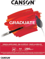 Canson Graduate 20 lapos A4 álló tájolású ragasztott olaj- és akrilfestő papírtömb