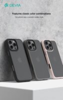 Devia Pino Apple iPhone 16 Pro Max Hátlapvédő Telefontok - Átlátszó / Szürke