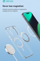 Devia Pure Apple iPhone 15 Pro Max Mágneses Hátlapvédő Telefontok - Átlátszó