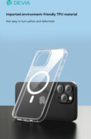Devia Pure Apple iPhone 15 Pro Max Mágneses Hátlapvédő Telefontok - Átlátszó