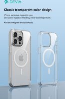 Devia Pure Apple iPhone 15 Pro Max Mágneses Hátlapvédő Telefontok - Átlátszó