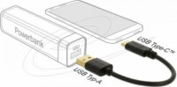 DeLock 80954 USB-A apa - USB-C apa 2.0 Töltő kábel 0.15m - Fekete