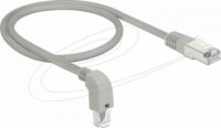 DeLock 85873 S/FTP Cat6a RJ45 90° Patch kábel 0.5m - Szürke