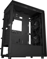 ASUS ProArt PA401 Wood Edition Midi Torony Számítógépház + 2db 160mm + 1db 120mm ventilátor - Fekete