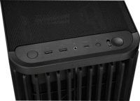 ASUS ProArt PA401 Wood Edition Midi Torony Számítógépház + 2db 160mm + 1db 120mm ventilátor - Fekete