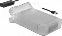 DeLock 64086 3.5" USB-A 3.2 Külső HDD/SSD ház - Áttetsző