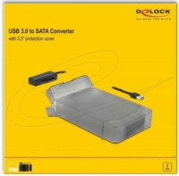 DeLock 64086 3.5" USB-A 3.2 Külső HDD/SSD ház - Áttetsző