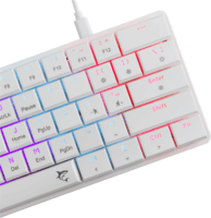 White Shark Nagamaki Vezetékes Mechanikus Gamer Billentyűzet (Red Switch) US - Fehér