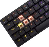 White Shark Nagamaki Vezetékes Mechanikus Gamer Billentyűzet (Brown Switch) US - Fekete