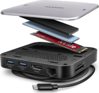 Axagon HMC-UFO Univerzális USB-C Laptop dokkoló állomás 100 Watt