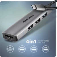Axagon HMC-H3A Univerzális USB-C Laptop dokkoló állomás