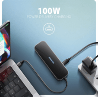 Axagon HMC-6GLN Univerzális USB-C Laptop dokkoló állomás 100 Watt