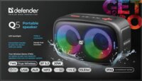Defender 65305 Q5 Bluetooth hordozható hangszóró 20 Watt - Fekete