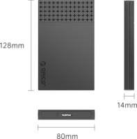 Orico 2526U3-V1-BK 2.5" USB 3.0 Külső HDD/SSD ház - Fekete