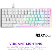 NZXT Function Elite Vezetékes Mechanikus Gaming Billentyűzet Német - Fehér