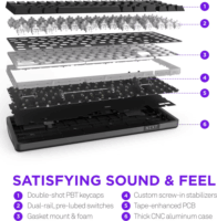 NZXT Function Elite Vezetékes Mechanikus Gaming Billentyűzet Német - Fekete