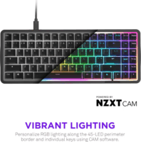 NZXT Function Elite Vezetékes Mechanikus Gaming Billentyűzet Német - Fekete