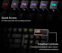 ASUS ROG Strix Scope II 96 RX Wireless Mechanikus Gaming Billentyűzet UK - Fekete