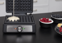 MPM MGO-41/C Elektromos gofrisütő 160W - Fekete / Ezüst