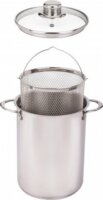 MPM MGK-09 Rozsdamentes Acél Tésztafőző Edény Fedővel Ø 16cm 4,2L - Inox