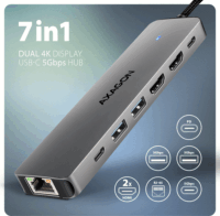 Axagon HMC-7HX2 Univerzális USB-C Laptop dokkoló állomás 100 Watt