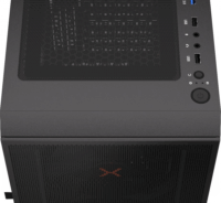 Krux Nadir Midi Torony Számítógépház + 1db 120mm + 2db 140mm ventilátor - Fekete