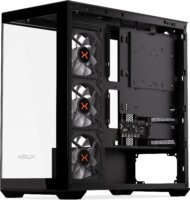 Krux Exo Midi Torony Számítógépház + 4db 120mm ventilátor - Fekete