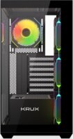 Krux Exo Midi Torony Számítógépház + 4db 120mm ventilátor - Fekete