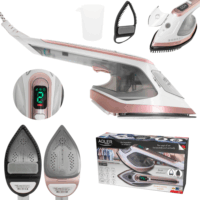 Adler AD5044 2 az 1-ben Ruhagőzölő és Vasaló 1800 Watt - Fehér / Arany