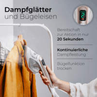 Adler AD5044 2 az 1-ben Ruhagőzölő és Vasaló 1800 Watt - Fehér / Arany